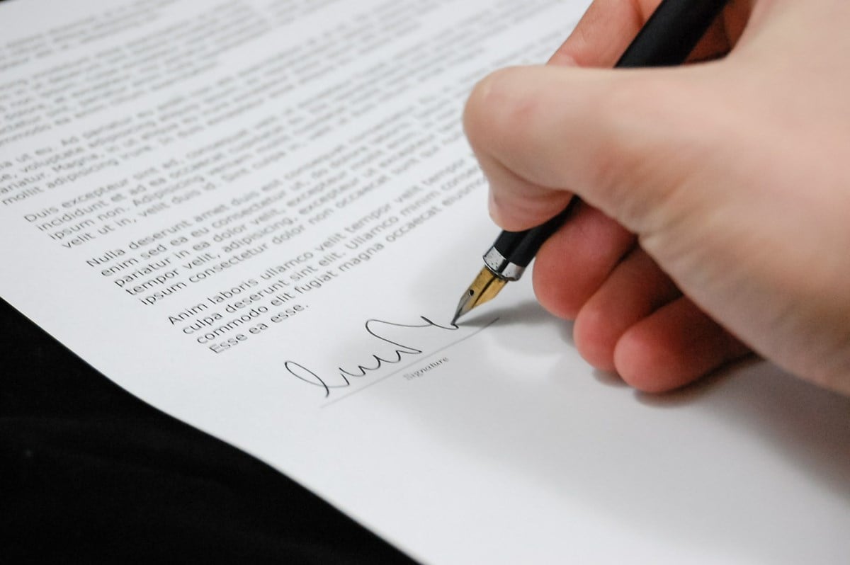 Signering av avtale